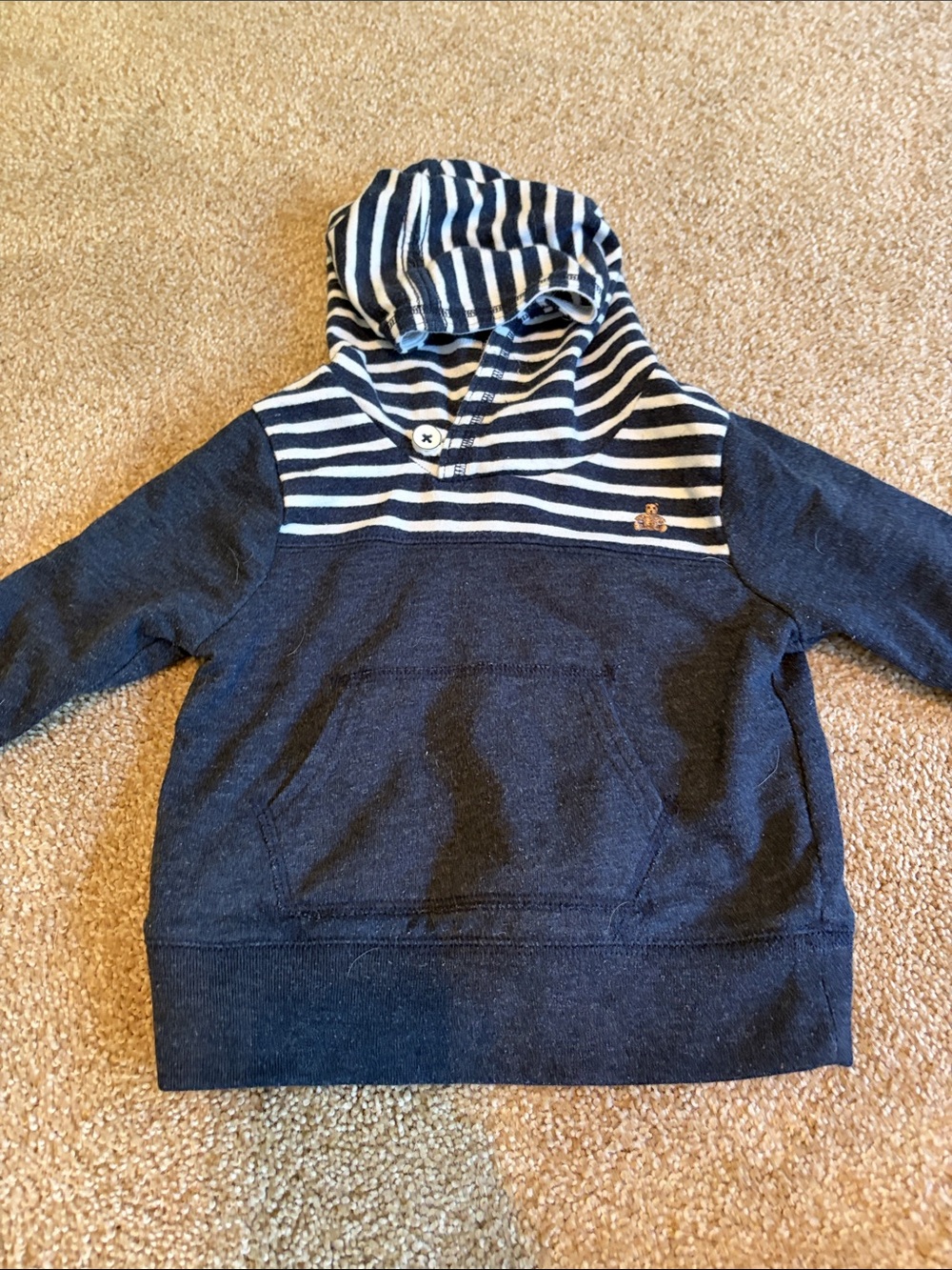 Gap Toddler Navy Striped Hooded Pullover